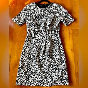 H&M black and white back zip dress. Size 8